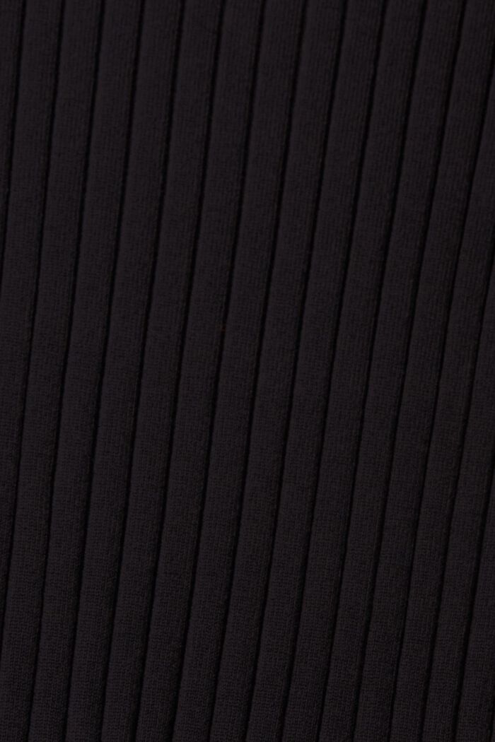 Strickkleid in Midilänge mit Streifenmuster, BLACK, detail image number 4