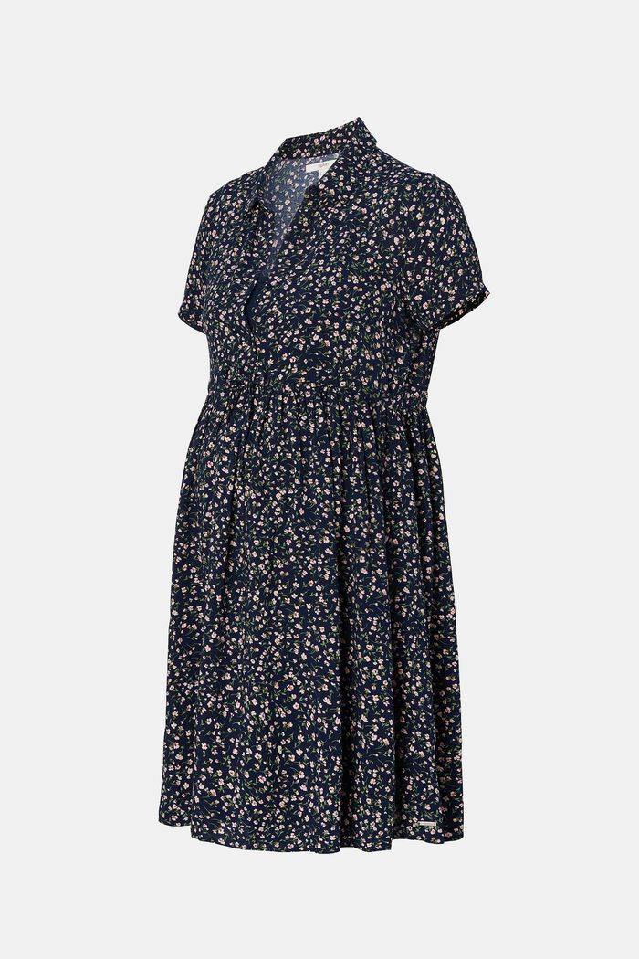 Kleid mit Millefleurs-Print, NIGHT SKY BLUE, overview