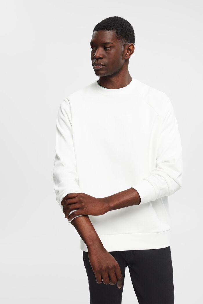 Sweat-shirt en coton de coupe Relaxed Fit, OFF WHITE, detail image number 0