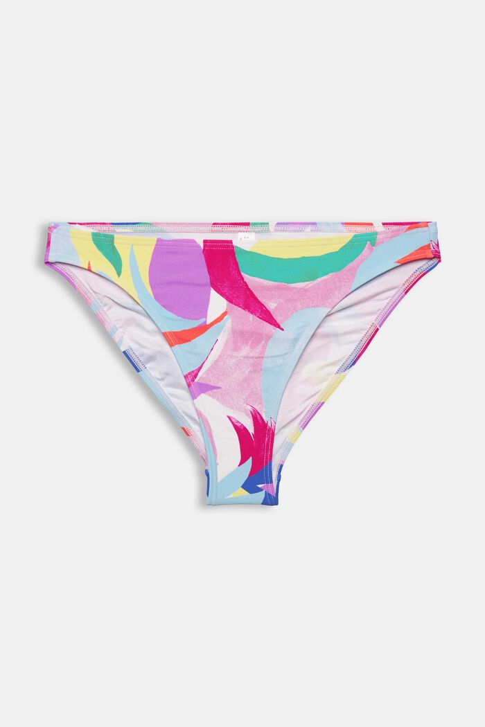En matière recyclée : le slip de bikini à motif coloré, VIOLET, overview