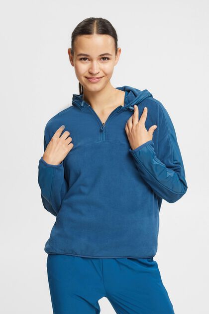 Fleece-Sweatshirt mit Kapuze