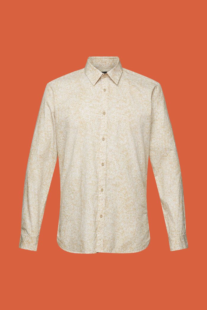 Chemise à motif, 100 % coton, SAND, detail image number 5