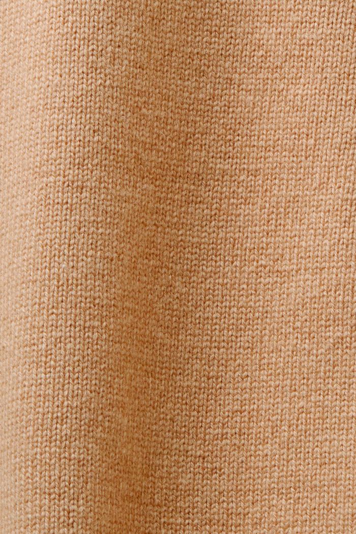 Pull-over à capuche en laine mélangée, BEIGE, detail image number 4
