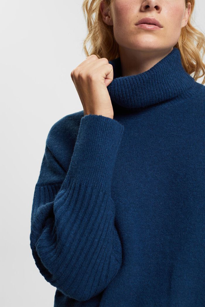 Sweaters, PETROL BLUE, detail image number 2