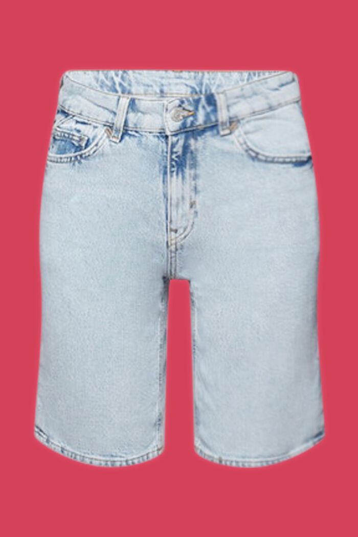 Bermuda-Jeansshorts im 80er-Jahre-Style, BLUE BLEACHED, detail image number 6