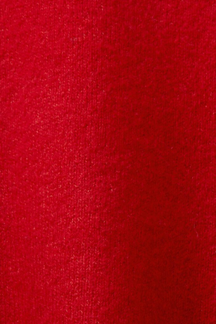 Pull-over en maille à manches de style blouson, DARK RED, detail image number 5