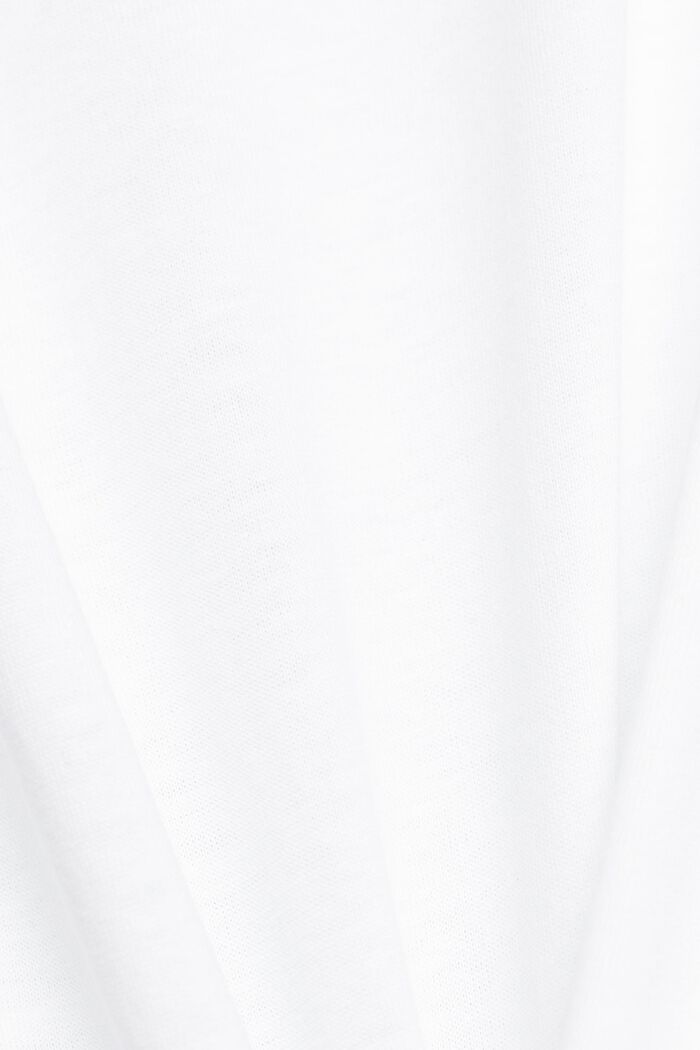 T-shirt à encolure ronde en coton, WHITE, detail image number 6
