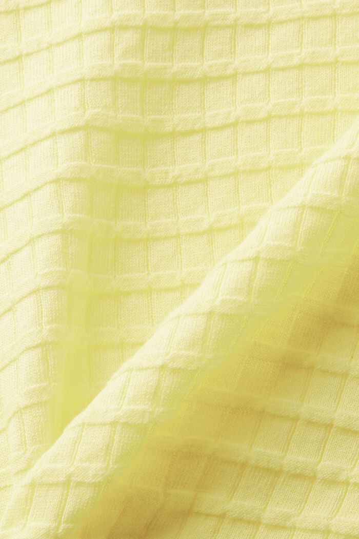 Pull-over en maille texturée, PASTEL YELLOW, detail image number 4