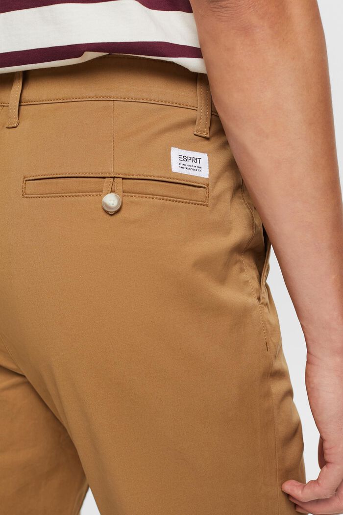 Pantalon chino slim en twill de coton, CAMEL, detail image number 2