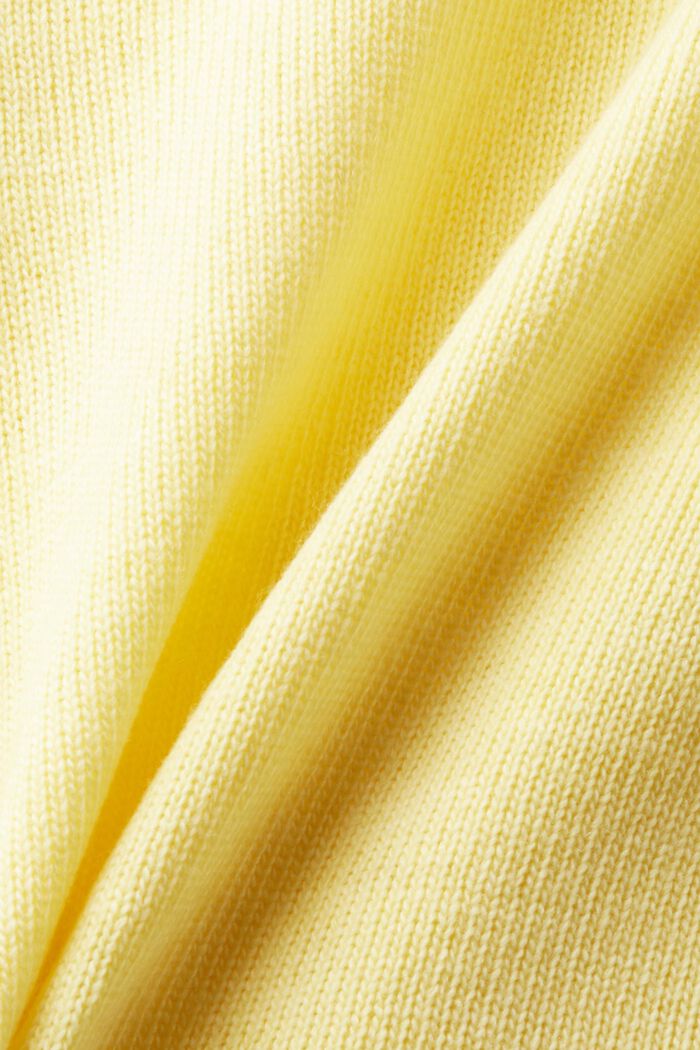 Pullover mit V-Ausschnitt aus Wolle-Kaschmir-Mix, LIME YELLOW, detail image number 4