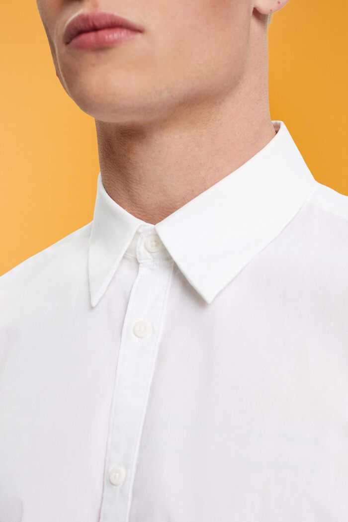 Chemise en coton de coupe Slim Fit, WHITE, detail image number 2
