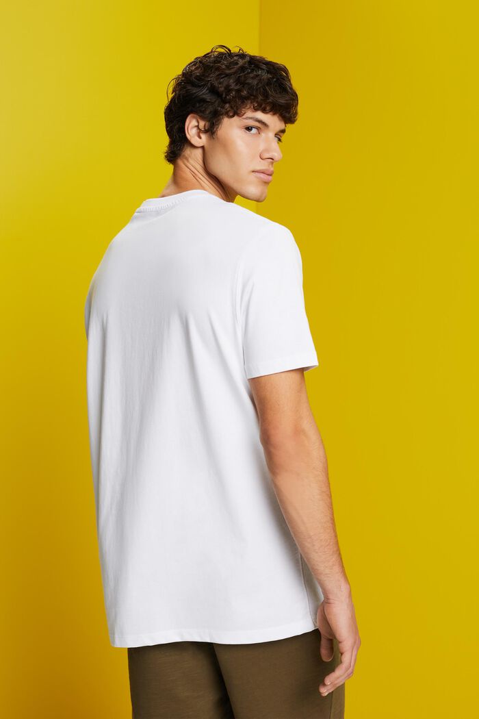 T-shirt en jersey imprimé, 100 % coton, WHITE, detail image number 3