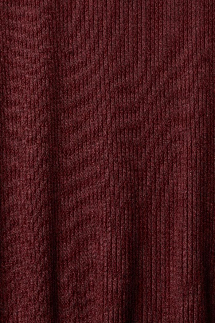 Ripp-Pullover, LENZING™ ECOVERO™, BORDEAUX RED, detail image number 1