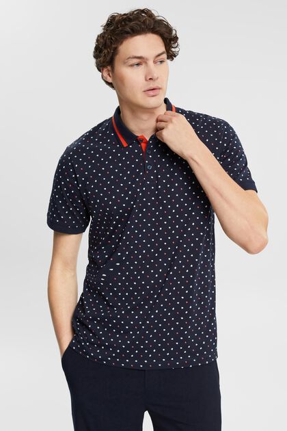Polo à motif all-over