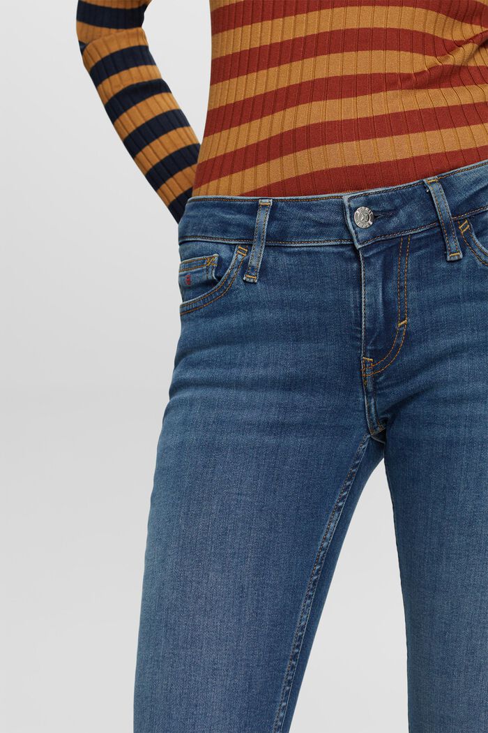 Bootcut Jeans in Cropped-Länge mit niedrigem Bund, BLUE MEDIUM WASHED, detail image number 2