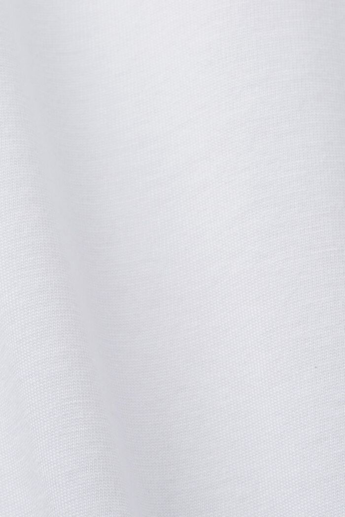 T-shirt CURVY orné d’un minuscule imprimé, 100 % coton, WHITE, detail image number 5