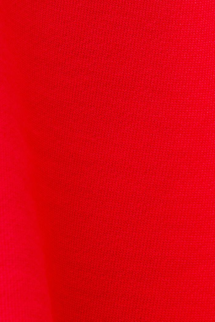 Sweat à capuche court, 100 % coton, RED, detail image number 4