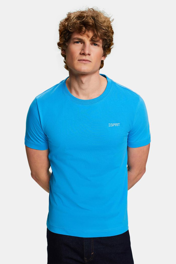 T-shirt en jersey de coton animé d’un logo, BLUE, detail image number 4
