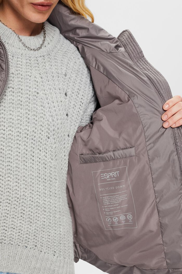 Recyclée : la veste matelassée, BROWN GREY, detail image number 2