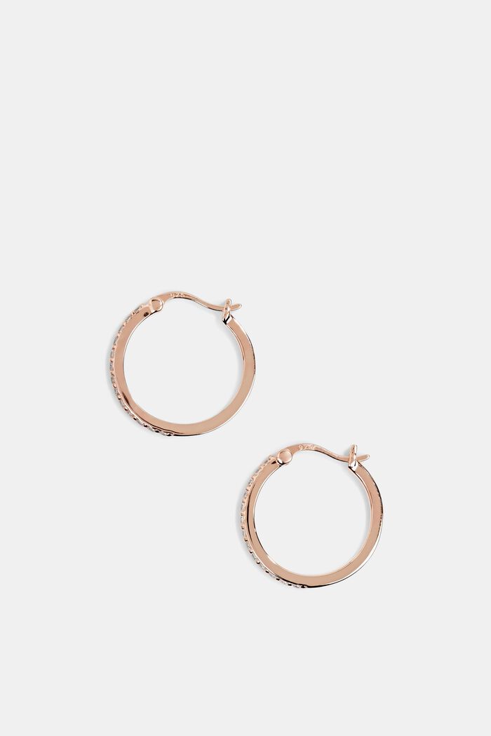 Earrings silver, ROSEGOLD, detail image number 0