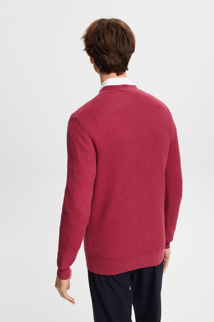 Pull-over rayé, CHERRY RED, detail image number 3