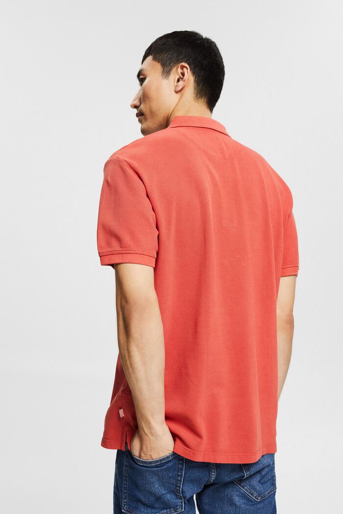 Polo-Shirt aus 100% Organic Cotton, RED ORANGE, detail image number 3