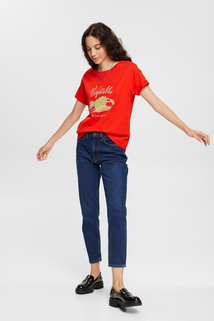 T-shirt à imprimé, RED, detail image number 4
