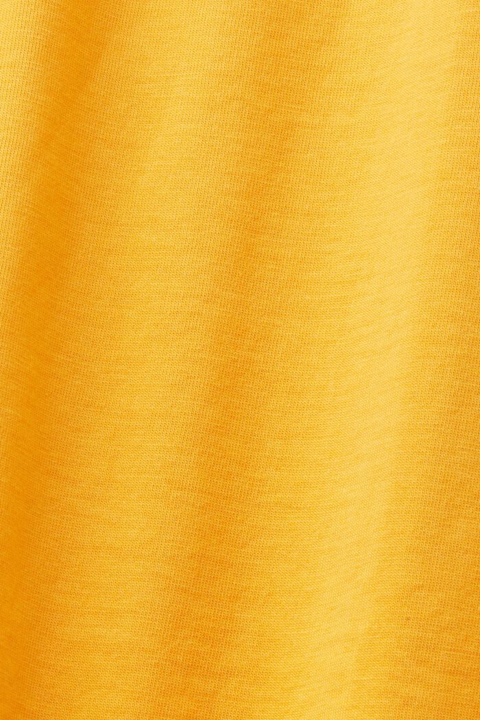 Jersey-T-Shirt mit Brust-Print, 100 % Baumwolle, BRIGHT ORANGE, detail image number 5