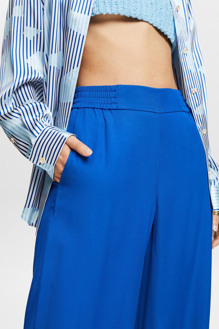 Pantalon large à enfiler en twill, BRIGHT BLUE, detail image number 4
