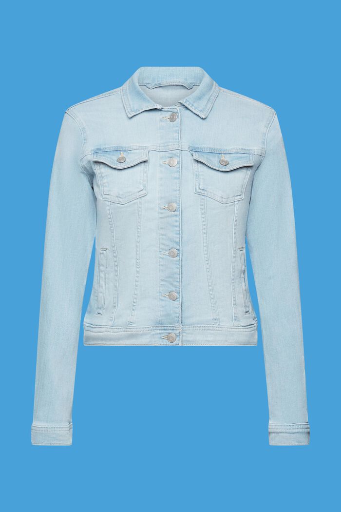 Veste en jean de coupe Slim Fit, BLUE BLEACHED, detail image number 5