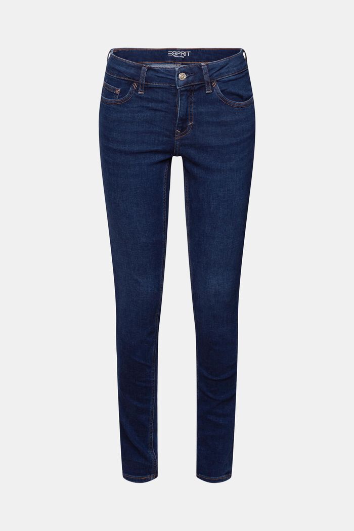 Skinny Jeans mit mittlerer Bundhöhe, BLUE LIGHT WASHED, detail image number 6