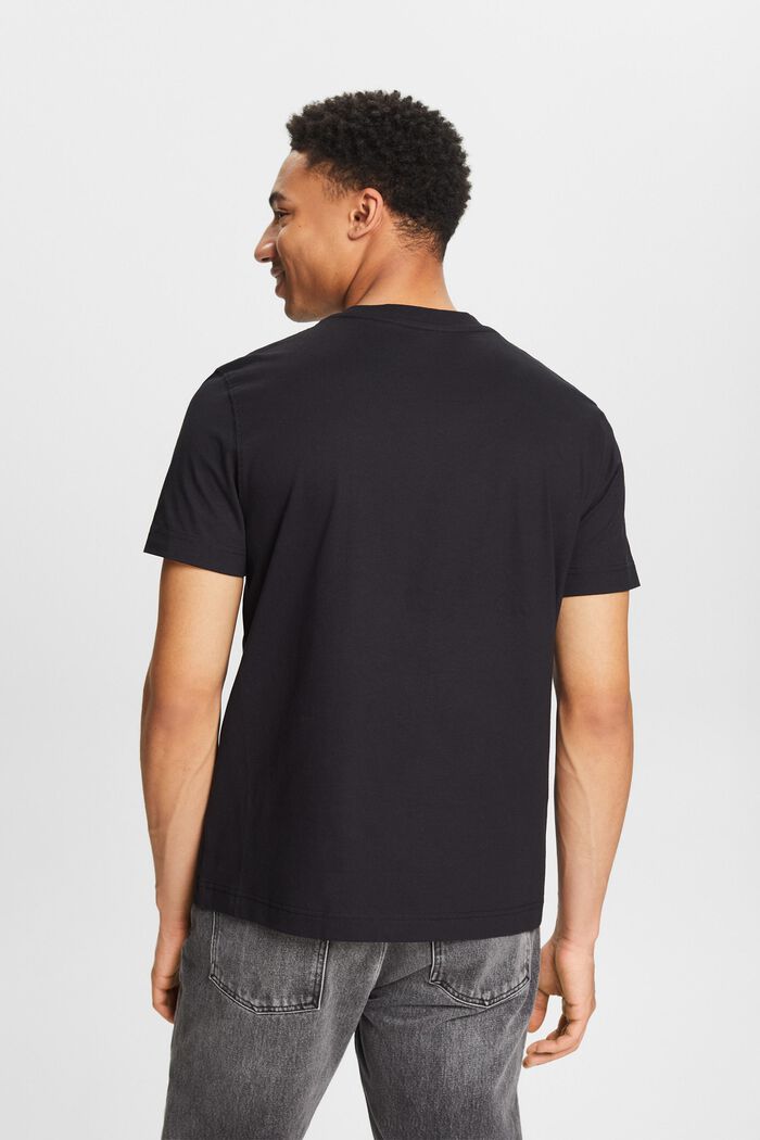 T-shirt en jersey de coton animé d’un logo, BLACK, detail image number 2