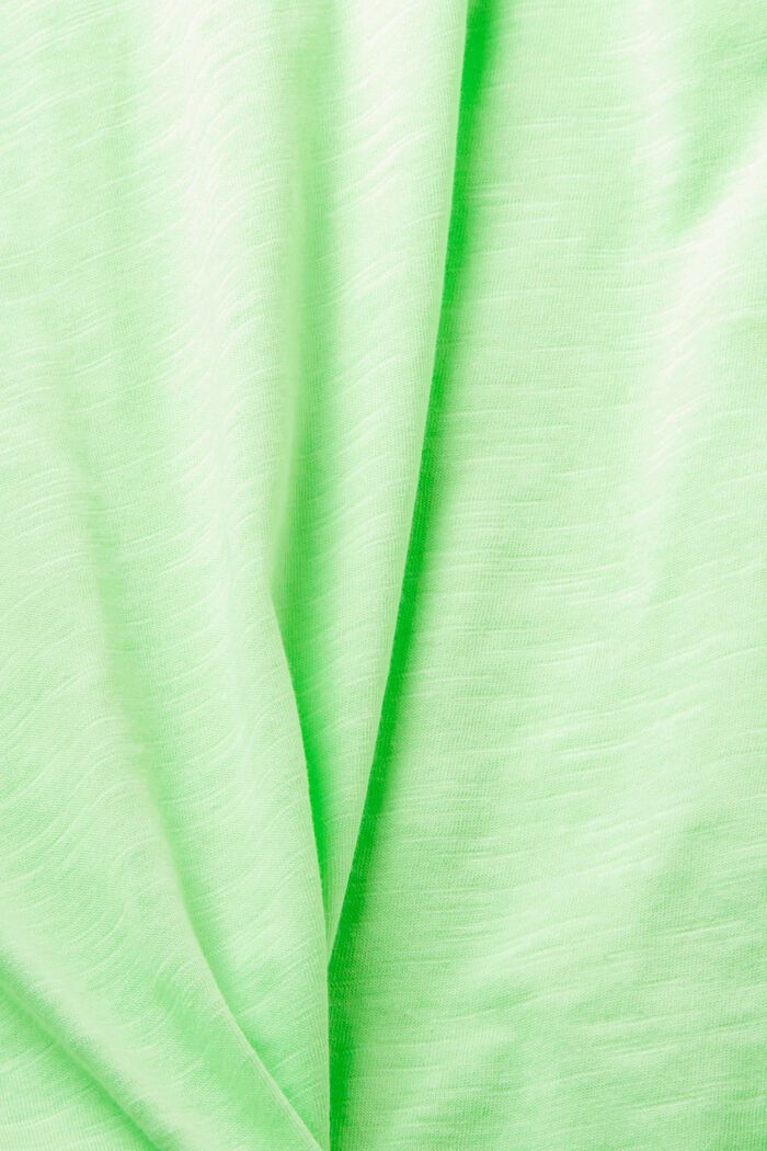 T-shirt en coton flammé, CITRUS GREEN, detail image number 5