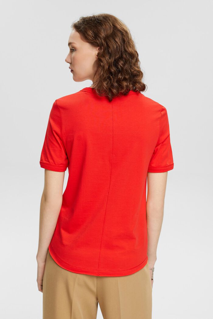 T-shirt en coton à logo en forme de cœur, RED, detail image number 3