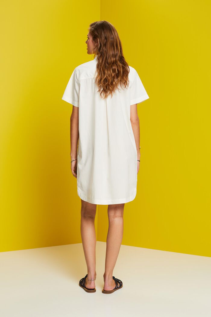 Mini robe-chemise, 100 % coton, OFF WHITE, detail image number 3