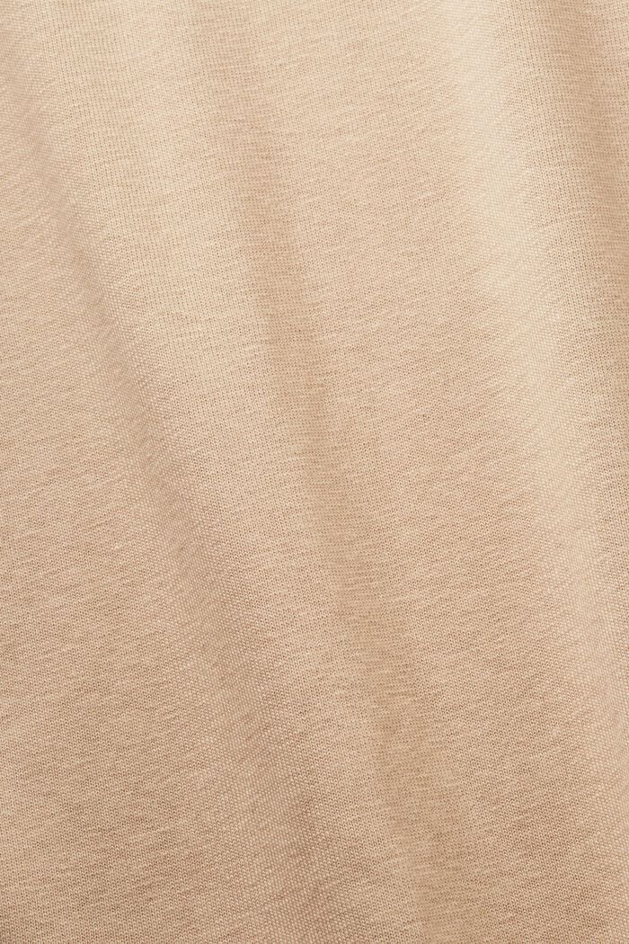 Polo-Shirt aus Jersey, Baumwollmix, SAND, detail image number 4