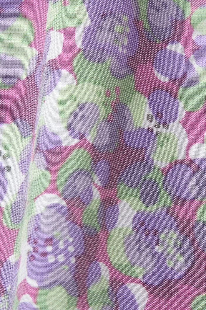 Bluse mit V-Ausschnitt und Muster, PURPLE, detail image number 5