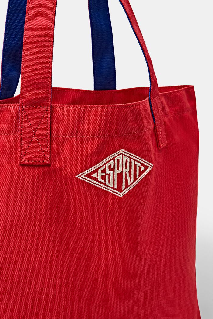 Tote Bag aus Baumwolle mit Logo, DARK RED, detail image number 1
