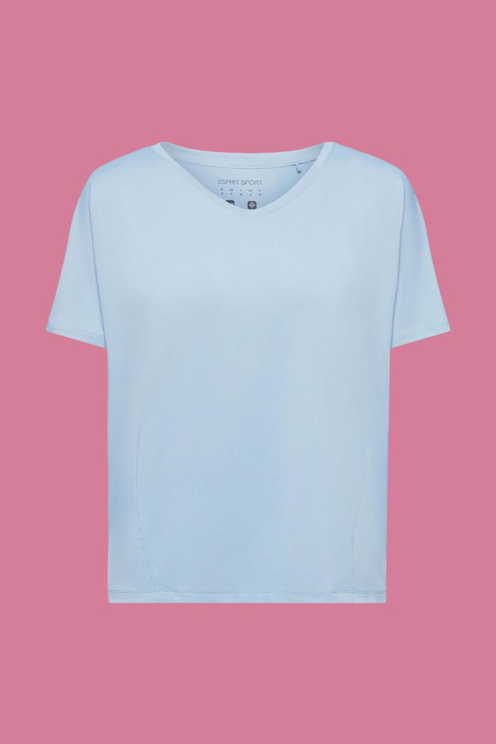 T-shirt de sport E-DRY à encolure en V, PASTEL BLUE, detail image number 5