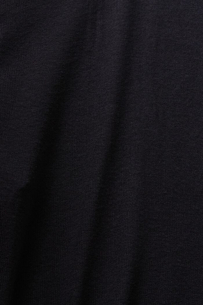 Cardigan en maille en maille de coupe ouverte, LENZING™ ECOVERO™, BLACK, detail image number 4