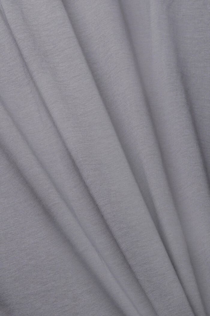 T-shirt à encolure en V en coton durable, DARK GREY, detail image number 1