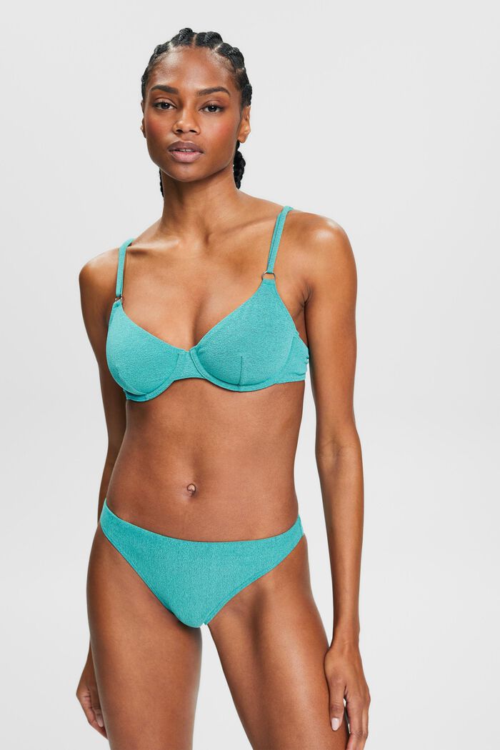 Zweifarbiges Bügel-Bikinitop, AQUA GREEN, detail image number 0