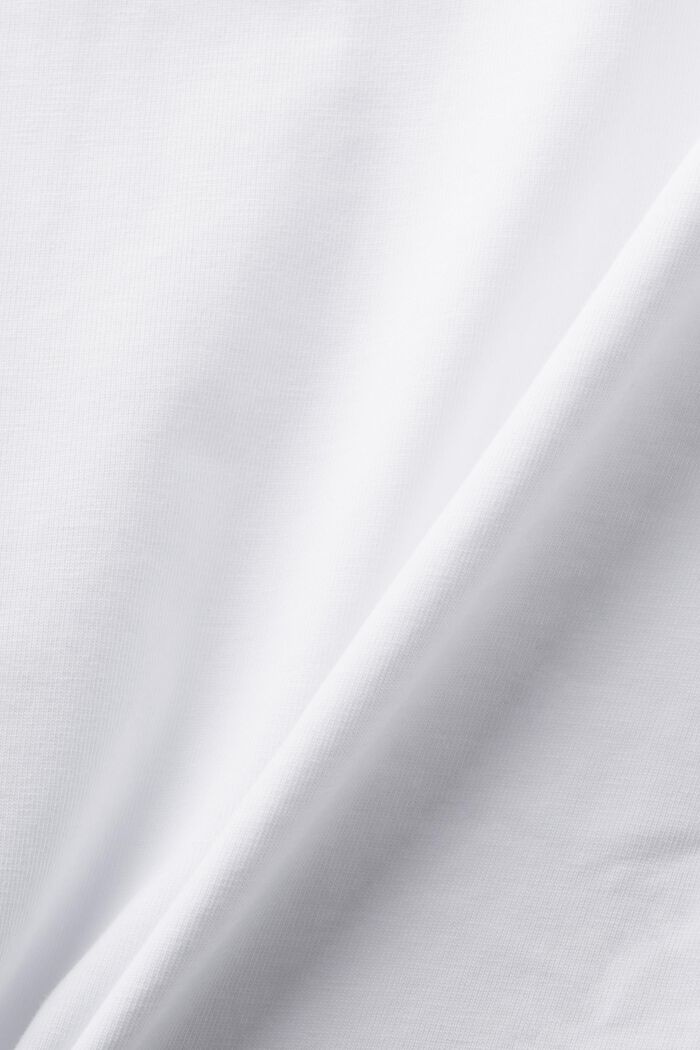 T-Shirt mit floralem Print und Logo, WHITE, detail image number 5