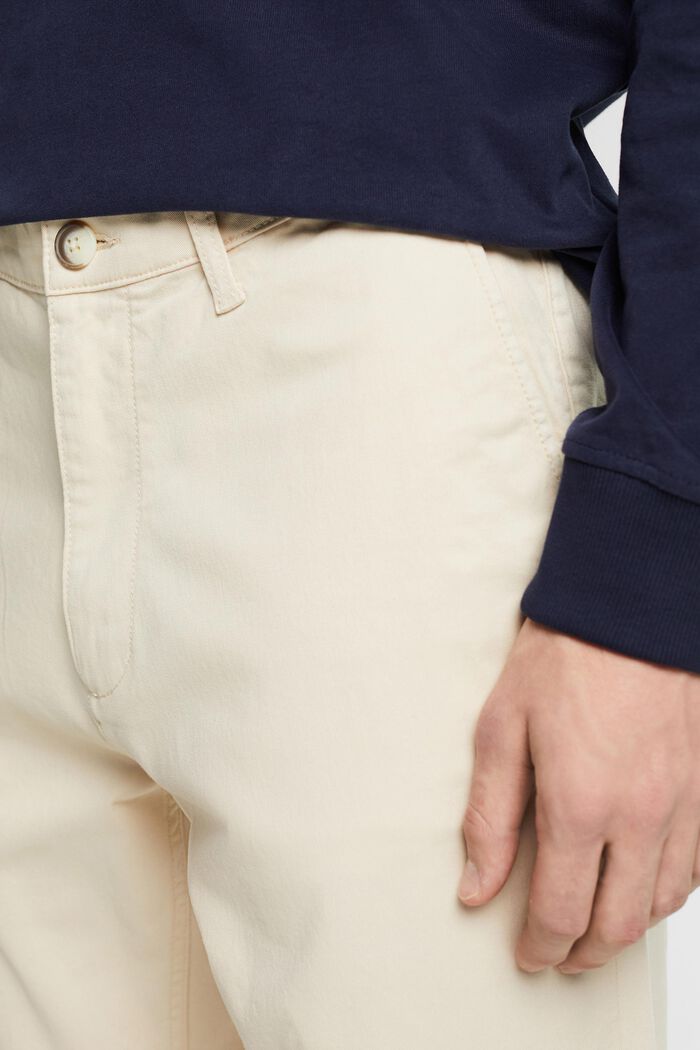 Chino coupe droite en coton, LIGHT BEIGE, detail image number 4