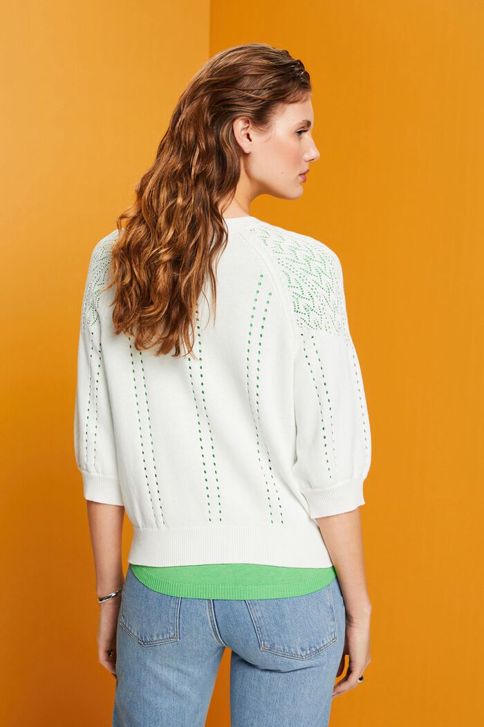 Pull au crochet, OFF WHITE, detail image number 3