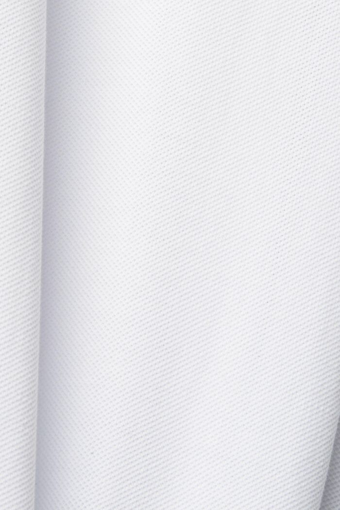 Poloshirt aus Baumwoll-Piqué mit Streifenkragen, NEW WHITE, detail image number 5