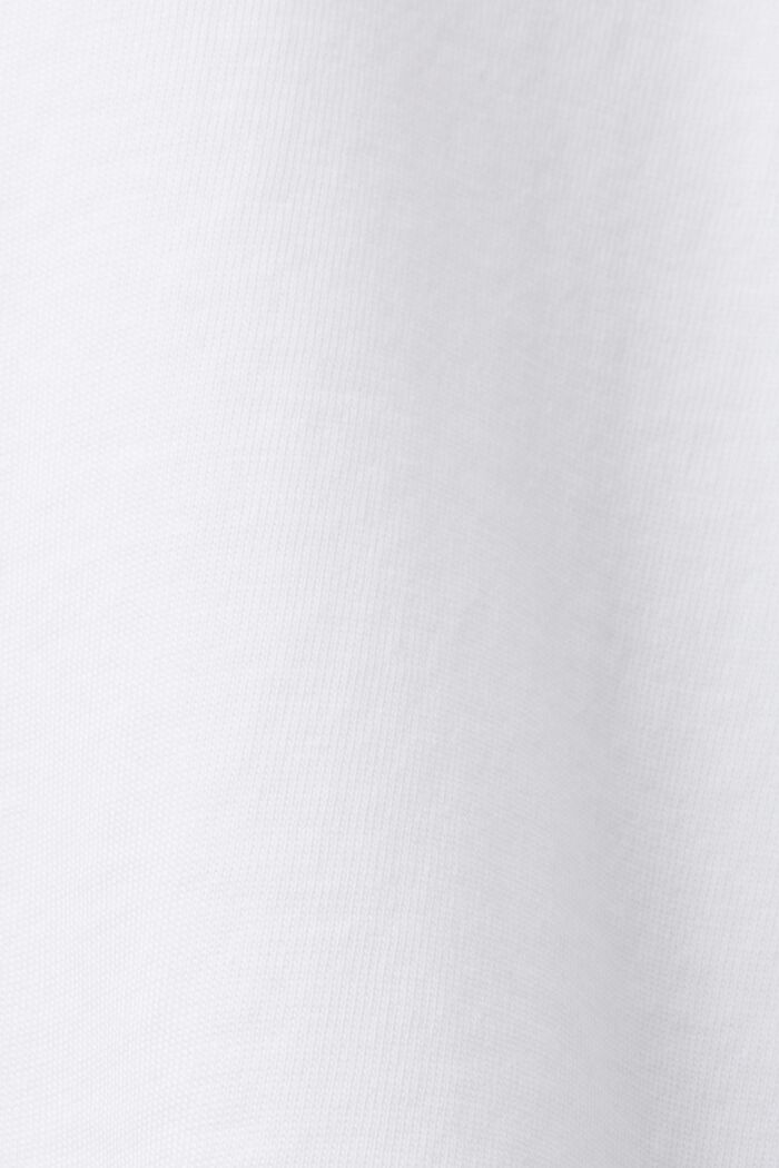 T-shirt brodé, 100 % coton, WHITE, detail image number 4