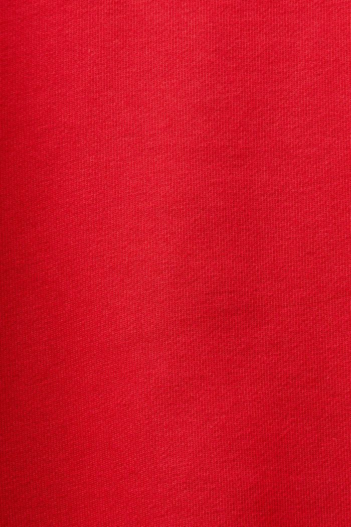 Sweat-shirt unisexe en maille polaire de coton orné d’un logo, RED, detail image number 7