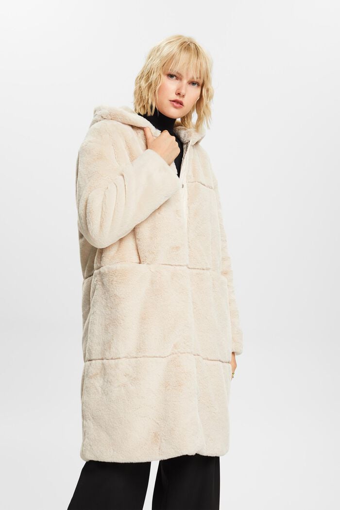Manteau à capuche en fausse fourrure, ICE, detail image number 0