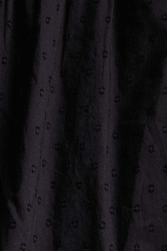 Bluse mit Dobby-Struktur, 100% Baumwolle, BLACK, detail image number 4